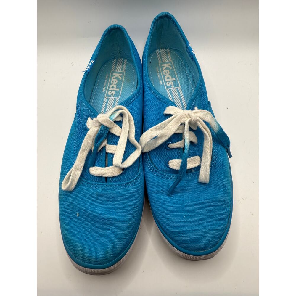 Women's Vintage Keds Champion CVO Canvas Sneakers in Teal Blue